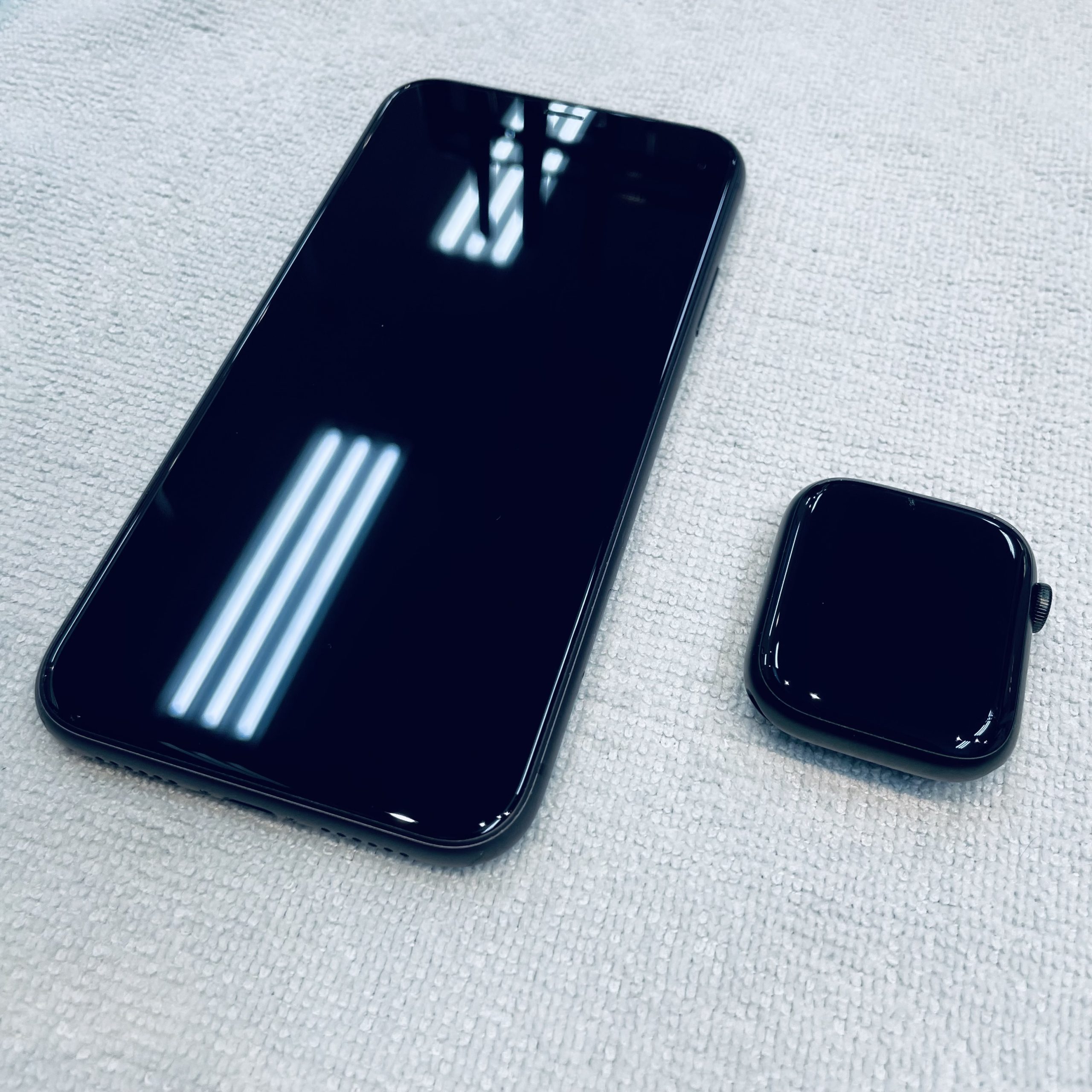 iPhone 11＆Apple Watchのガラスコーティング【佐賀市からご来店】