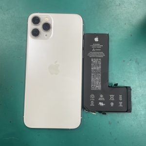 iPhone11pro　バッテリー交換修理